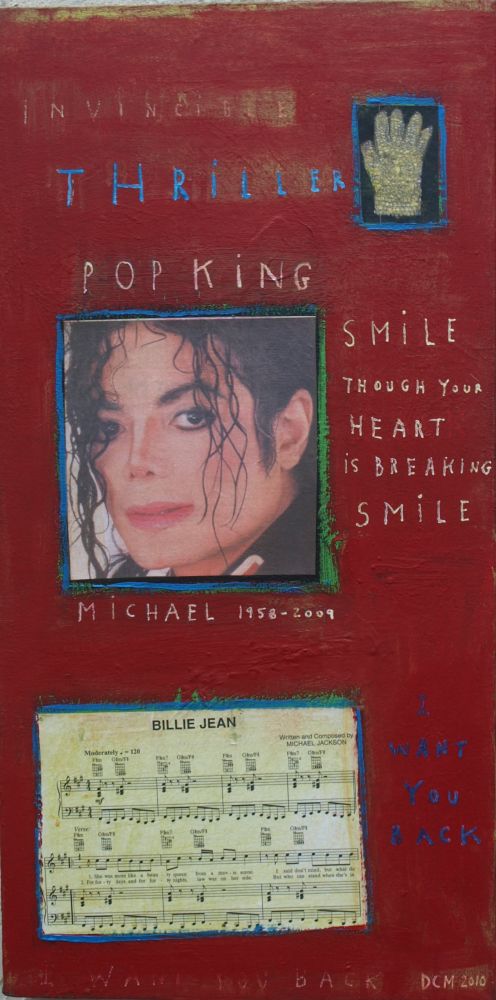 David McGough painting Michael red